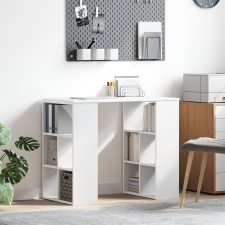 vidaXL Fehér Sarokíróasztal Fehér MDF Közepes Tároló íróasztal