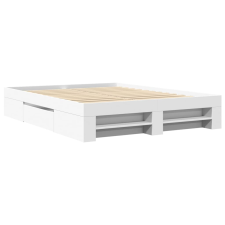 vidaXL fehér szerelt fa ágykeret 150 x 200 cm (3295464) ágy és ágykellék
