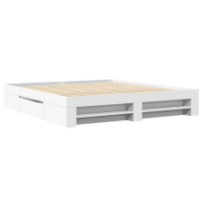 vidaXL fehér szerelt fa ágykeret 200 x 200 cm (3295443) ágy és ágykellék