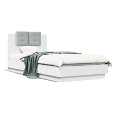 vidaXL fehér szerelt fa ágykeret fejtámlával 90 x 200 cm ágy és ágykellék