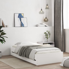 vidaXL fehér szerelt fa ágykeret fiókokkal 90 x 200 cm ágy és ágykellék