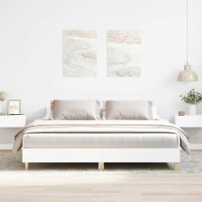 vidaXL fehér szerelt fa ágykeret matrac nélkül 200 x 200 cm (3328699) ágy és ágykellék