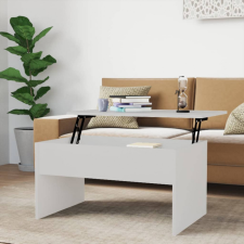 vidaXL Fehér szerelt fa dohányzóasztal 80 x 50,5 x 41,5 cm bútor
