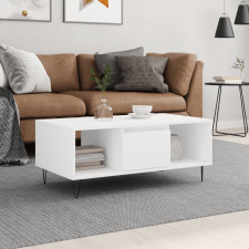vidaXL fehér szerelt fa dohányzóasztal 90 x 50 x 36,5 cm bútor