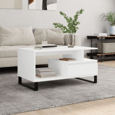 vidaXL fehér szerelt fa dohányzóasztal 90x49x45 cm bútor