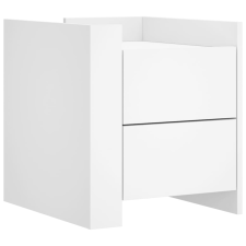 vidaXL fehér szerelt fa éjjeliszekrény 45 x 50 x 50 cm (848283) bútor