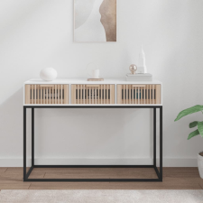 vidaXL fehér szerelt fa és vas tálalóasztal 105x30x75 cm bútor