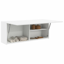 vidaXL fehér szerelt fa fali fürdőszobaszekrény 100x25x40 cm fürdőszoba bútor