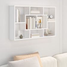 vidaXL fehér szerelt fa fali polc 85 x 16 x 52,5 cm bútor
