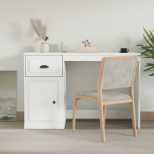 vidaXL fehér szerelt fa íróasztal fiókkal 115x50x75 cm íróasztal