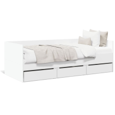 vidaXL fehér szerelt fa kanapéágy fiókokkal 75 x 190 cm ágy és ágykellék