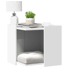 vidaXL fehér szerelt fa macskaalomdoboz 53 x 53 x 51 cm macskafelszerelés