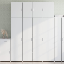 vidaXL fehér szerelt fa magasszekrény 80 x 42,5 x 249 cm bútor
