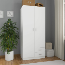 vidaXL fehér szerelt fa ruhásszekrény 80 x 52 x 180 cm bútor