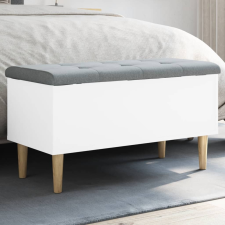 vidaXL fehér szerelt fa tárolópad 82x42x46 cm bútor
