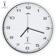 vidaXL Fehér színű rádióvezérelt falióra kvarcszerkezettel 31 cm (50616) falióra