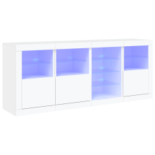 vidaXL fehér tálalószekrény LED-világítással 164 x 37 x 67 cm (3209051) bútor