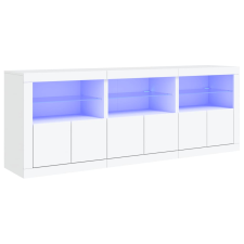 vidaXL fehér tálalószekrény LED-világítással 181,5x37x67 cm (3209002) bútor
