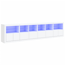 vidaXL fehér tálalószekrény LED-világítással 283x37x67 cm (3209016) bútor