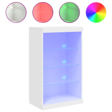 vidaXL fehér tálalószekrény LED-világítással 60,5 x 37 x 100 cm (836707) bútor