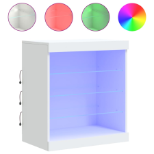 vidaXL fehér tálalószekrény LED-világítással 60,5 x 37 x 67 cm (836693) bútor