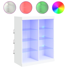 vidaXL fehér tálalószekrény LED-világítással 81 x 37 x 100 cm (836714) bútor
