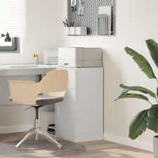 vidaXL Fehér Tároló Szekrény Fehér MDF Kompakt Tárolás Tároló Szekrény bútor