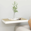 vidaXL fehér-tölgyszínű MDF lebegő fali polc 40 x 23 x 3,8 cm