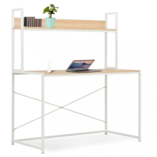 vidaXL Fehér-tölgyszínű számítógépasztal 120 x 60 x 138 cm íróasztal