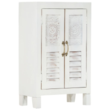 vidaXL fehér tömör akácfa tálalószekrény 55x30x90 cm bútor