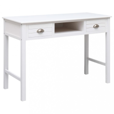 vidaXL Fehér tömör császárfa íróasztal 108 x 45 x 76 cm íróasztal