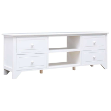 vidaXL fehér tömör császárfa TV-szekrény 108 x 30 x 40 cm bútor