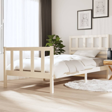 vidaXL fehér tömör fa ágykeret 100 x 200 cm ágy és ágykellék