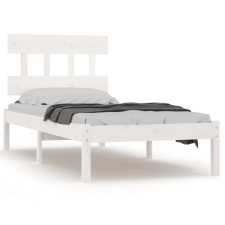 vidaXL fehér tömör fa ágykeret 100x200 cm (3104729) ágy és ágykellék