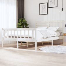 vidaXL fehér tömör fa ágykeret 140 x 200 cm ágy és ágykellék