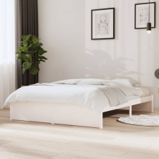 vidaXL fehér tömör fa ágykeret 140x200 cm ágy és ágykellék