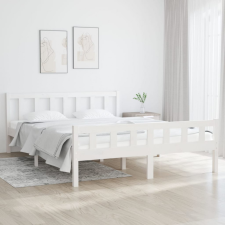 vidaXL fehér tömör fa ágykeret 150x200 cm (5FT King Size) ágy és ágykellék