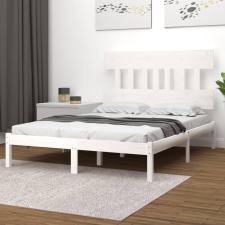 vidaXL fehér tömör fa ágykeret 160 x 200 cm ágy és ágykellék