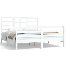 vidaXL fehér tömör fa ágykeret 160 x 200 cm (3105871) ágy és ágykellék