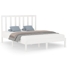 vidaXL fehér tömör fa ágykeret 160 x 200 cm (3106779) ágy és ágykellék