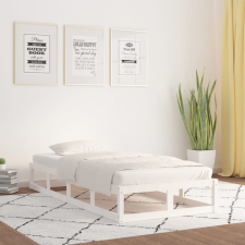 vidaXL fehér tömör fa ágykeret 75 x 190 cm (2FT6 Small Single) ágy és ágykellék
