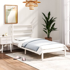 vidaXL fehér tömör fa ágykeret 75x190 cm (2FT6 Small Single) ágy és ágykellék