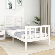 vidaXL fehér tömör fa ágykeret 90 x 190 cm (3FT Single) ágy és ágykellék