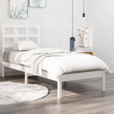 vidaXL fehér tömör fa ágykeret 90 x 200 cm ágy és ágykellék