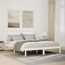 vidaXL fehér tömör fa extra hosszú ágykeret matrac nélkül 160 x 210 cm ágy és ágykellék