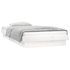 vidaXL fehér tömör fa LED-es ágykeret 100 x 200 cm (819963) ágy és ágykellék