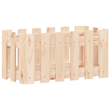 vidaXL fehér tömör fenyő növénytartó léces kialakítással 60x30x30 cm (832467) kerti tárolás
