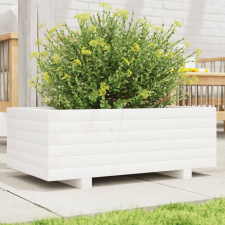 vidaXL fehér tömör fenyő virágláda 70x40x26,5 cm kerti tárolás
