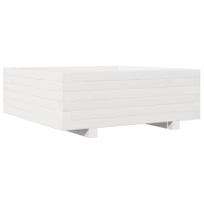 vidaXL fehér tömör fenyő virágláda 70x70x26,5 cm kerti tárolás