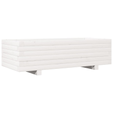 vidaXL fehér tömör fenyő virágláda 90 x 40 x 26,5 cm kerti tárolás